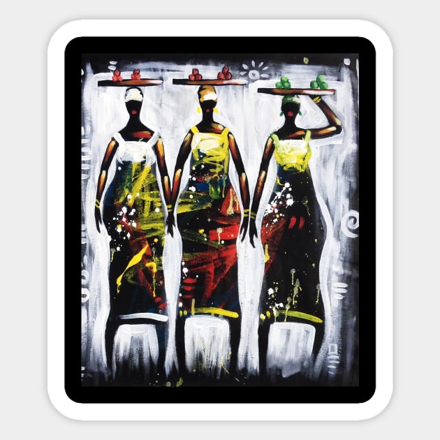 African Women Artwork, Black History Art Sticker by logiamerch